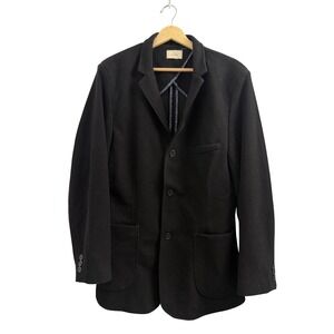 Civil Society Mens Black Three Button Blazer Sport Coat Jacket MCDJ-1728 Large